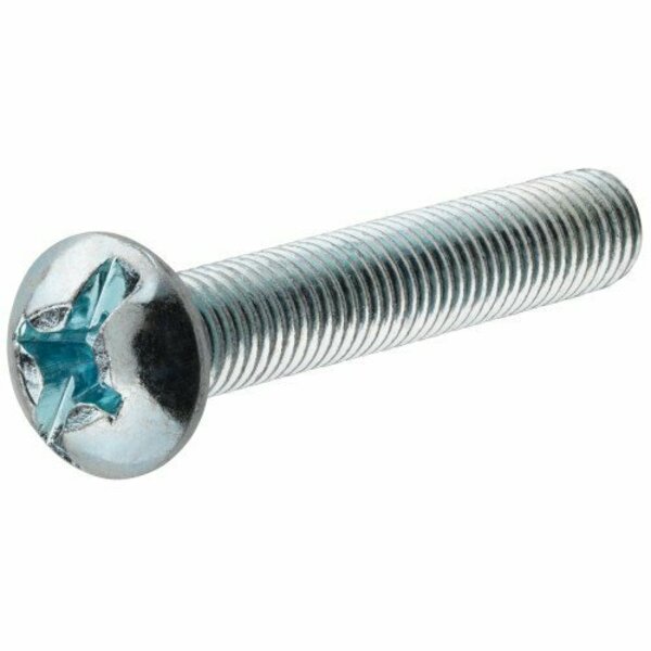 Hillman #1/4-20 x Slotted Round Machine Screw, Zinc Plated Steel, 10 PK 7722